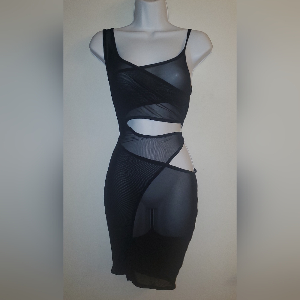 Sheer strappy cover up